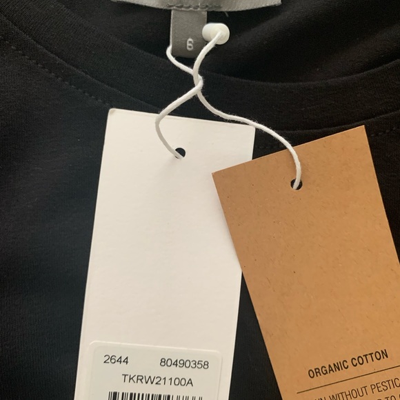 ✨Host Pick✨ TOKITO 95% Organic Cotton Blend Black Puff Sleeve Tee Size 6 - Picture 3 of 4